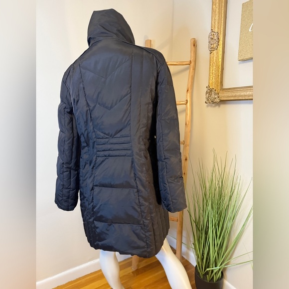 Anne Klein Black Down Filled Long Puffer Coat XL - Picture 7 of 7